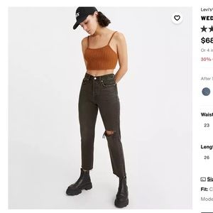 Levi’s Wedgie Straight Black Jeans